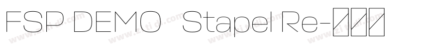FSP DEMO   Stapel Re字体转换